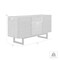Armen Living Aldo Brown Oak Sideboard Buffet Cabinet in Brown Oak Wood with Black Metal Legs LCAOBUROAK - alternate 2